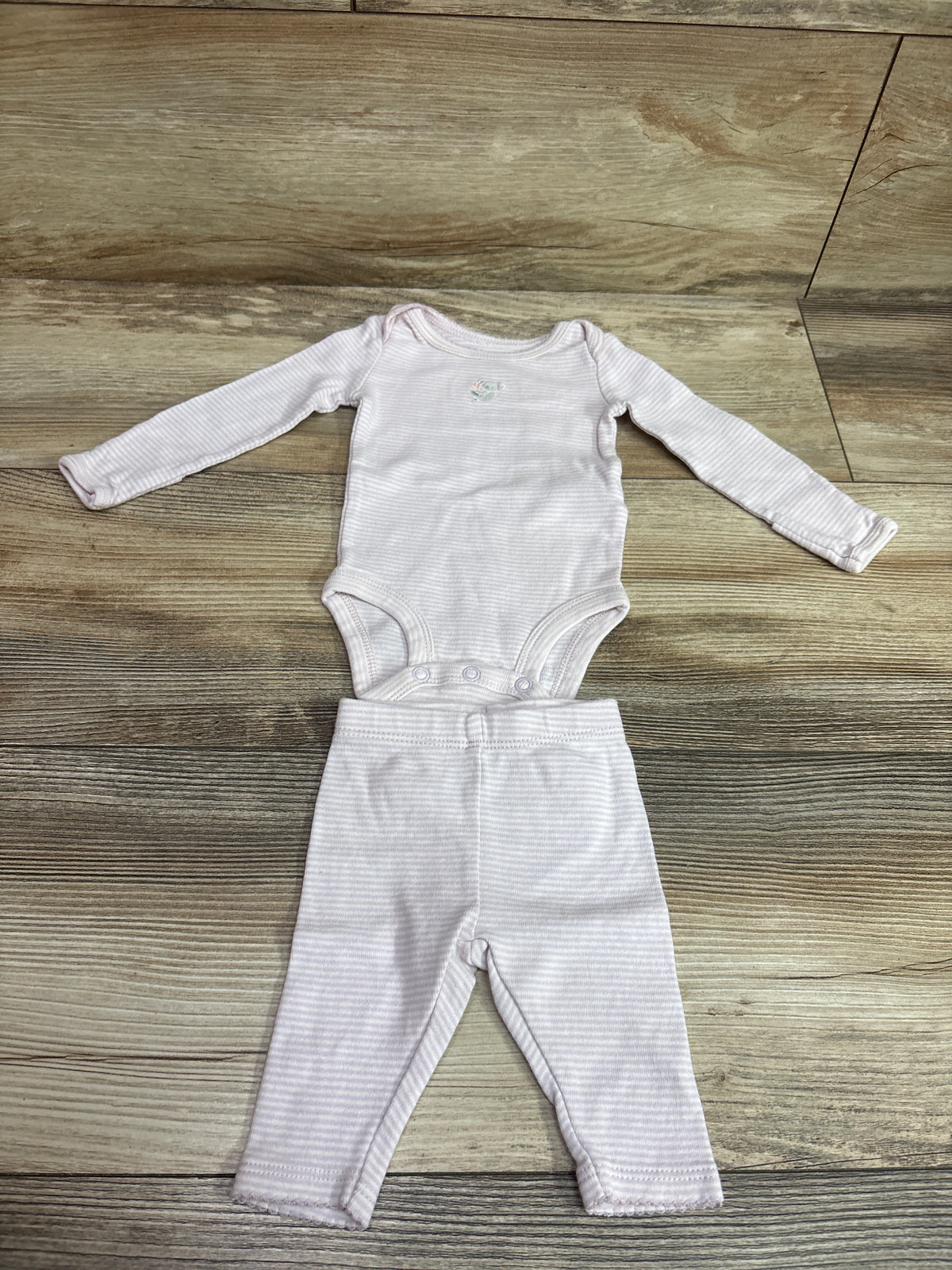 Carter's 2pc Striped Bodysuit & Pants Set Lilac sz Newborn