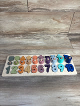 Montessori Activity Board: Teaches Numbers, Counting, Math, Colors, Shapes