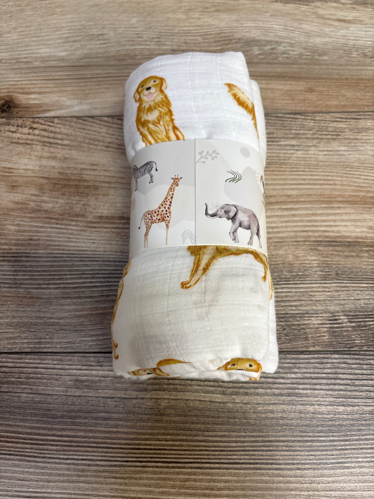 NEW LifeTree Muslin Swaddle Blanket Golden Retriever
