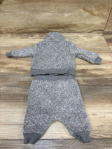 Just One You 2pc Knit Button-Up Sweater & Pants Set Grey sz Newborn