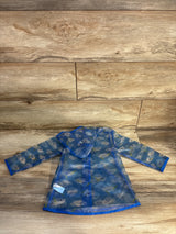 NEW Cat & Jack Cloud Printed Clear Rain Jacket Blue sz 18m