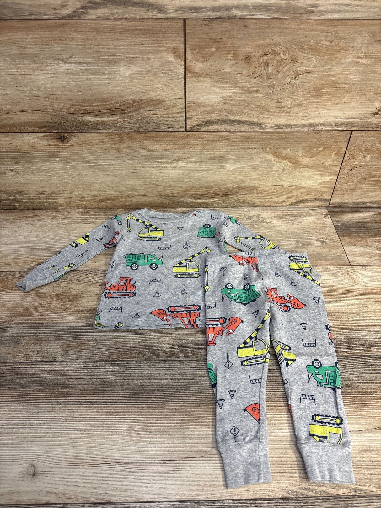 Simple Joys 2pc Dino Construction Pajama Set Grey sz 12m - Me n Mommy To Be
