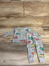 Simple Joys 2pc Dino Construction Pajama Set Grey sz 12m - Me n Mommy To Be