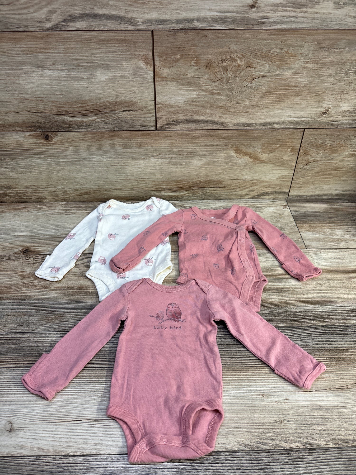Just One You 3pk Bodysuits Pink sz Newborn