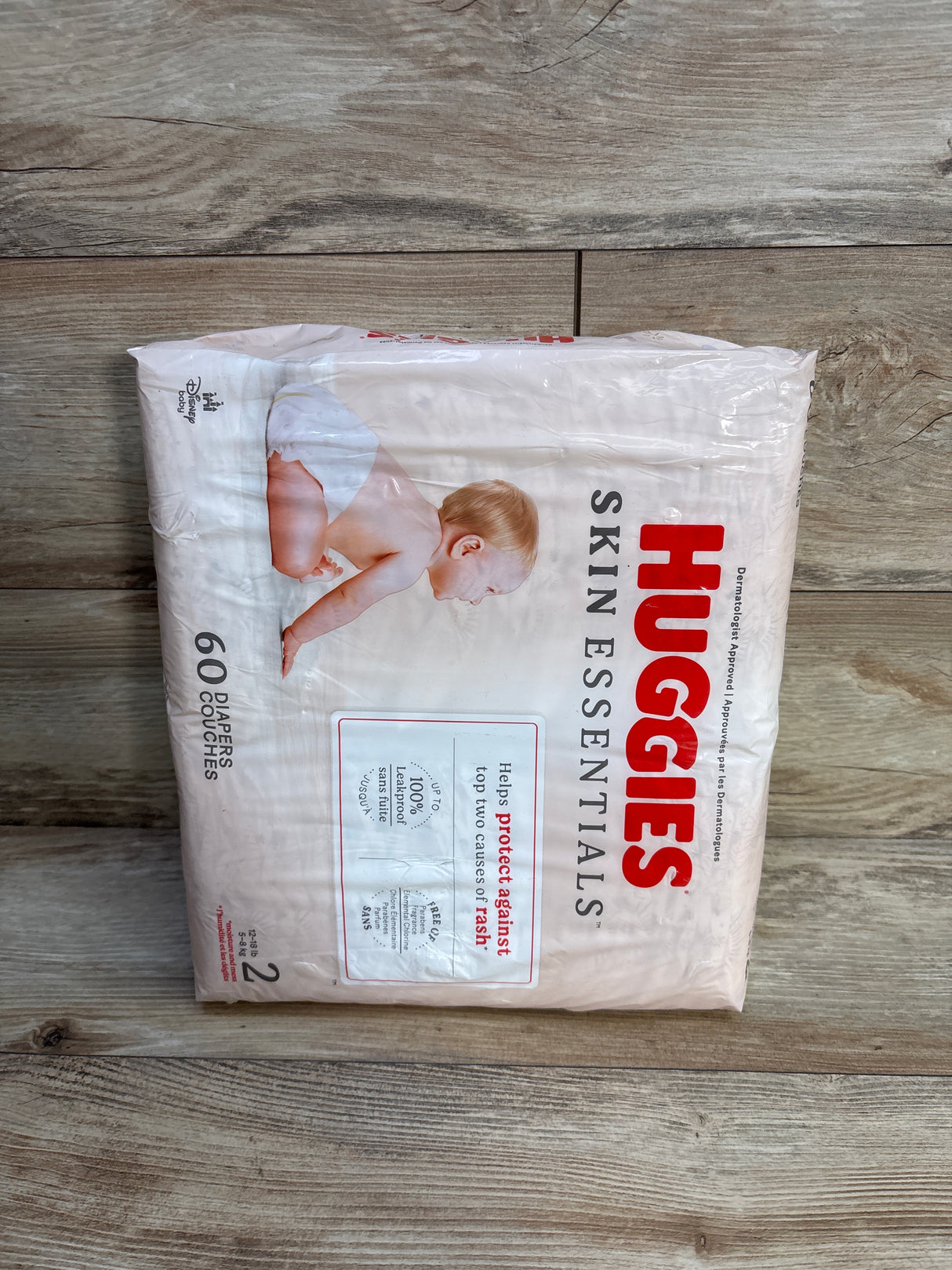 NEW Huggies Skin Essentials Diapers Size 2 60ct.