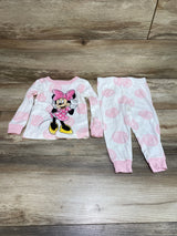 Disney Junior Minnie Mouse 2pc Pajama Set White sz 2T