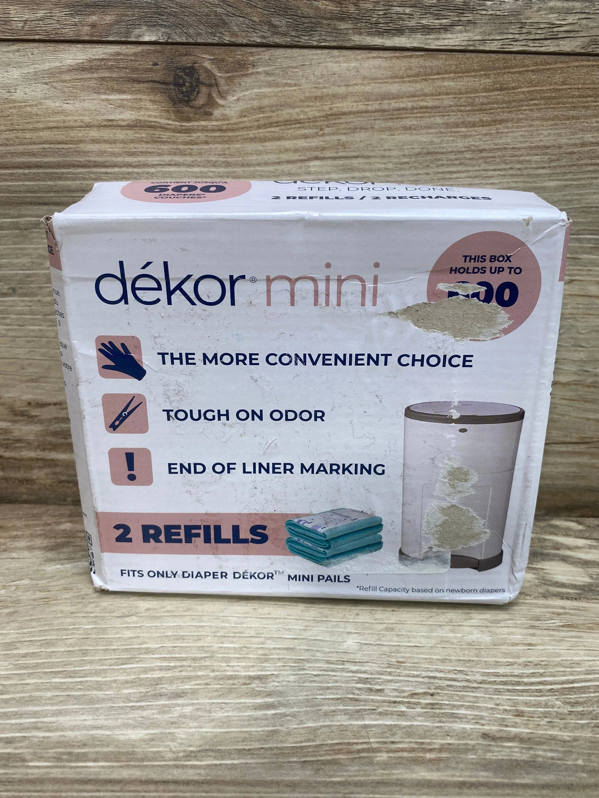 NEW Dekor Mini Diaper Pail Refills 2pk