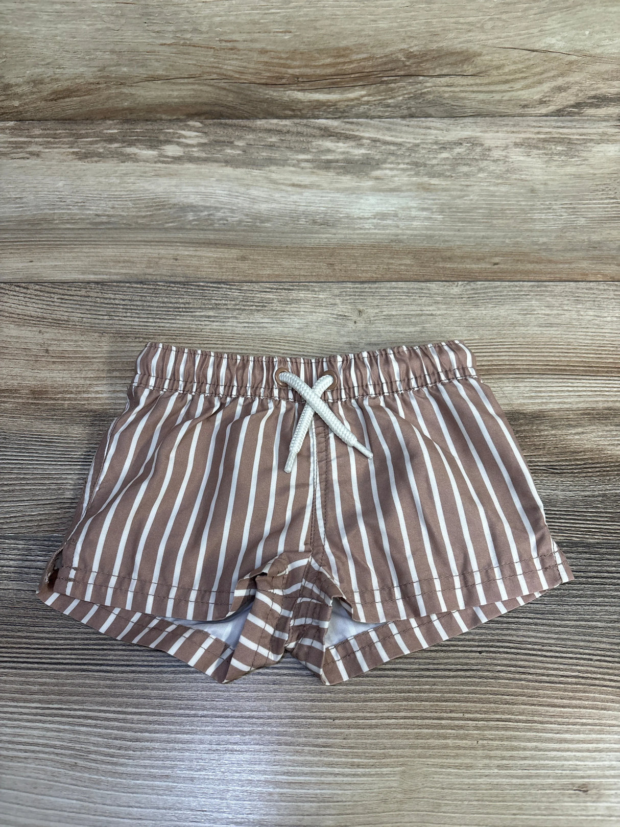Little Planet Striped Swim Trunks Brown sz 9m