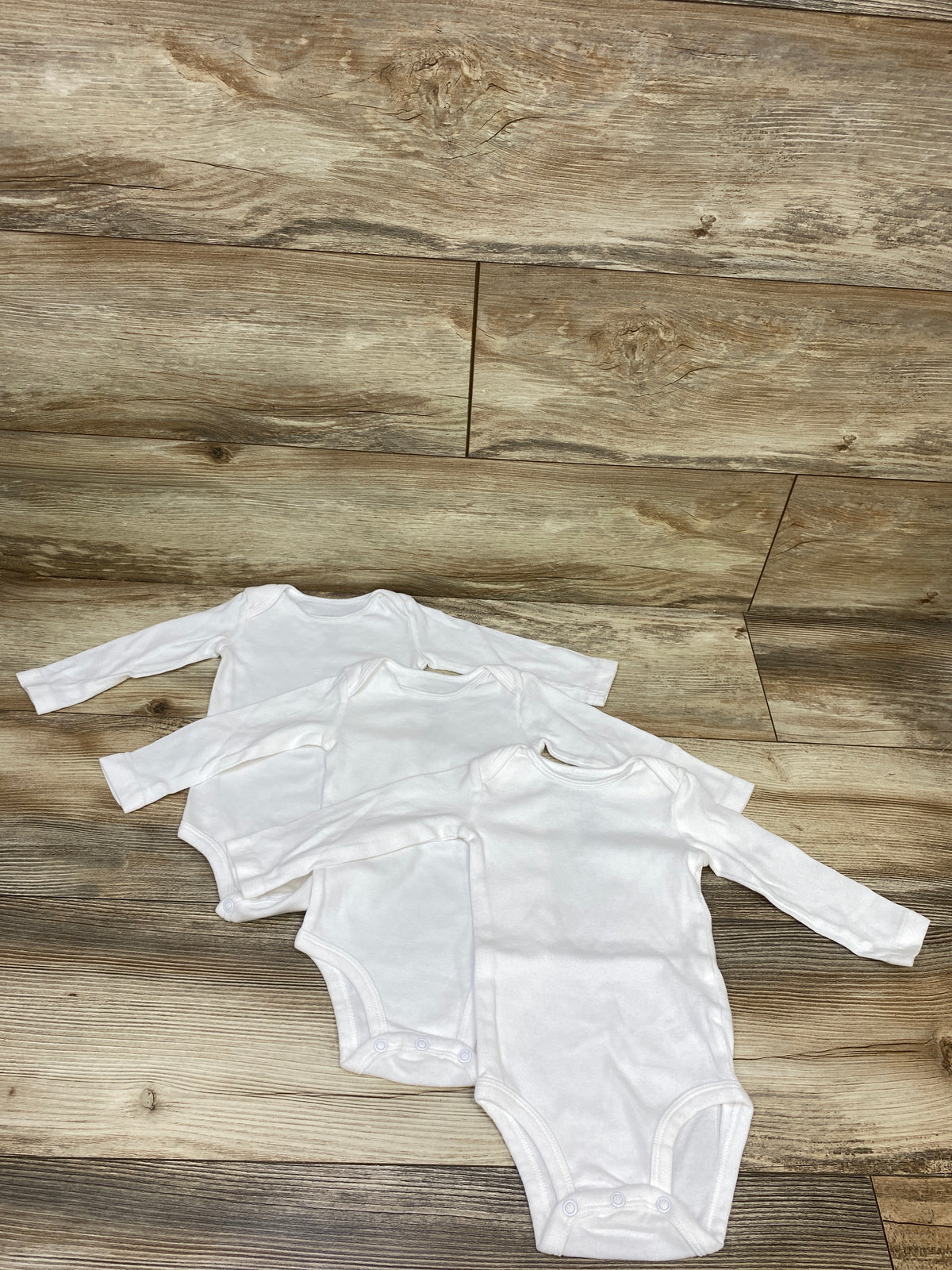 Child Of Mine 3pk Long Sleeve Bodysuits White sz 3-6m