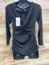 NEW Isabel Maternity Crossover Off The Shoulder Top Black sz Large