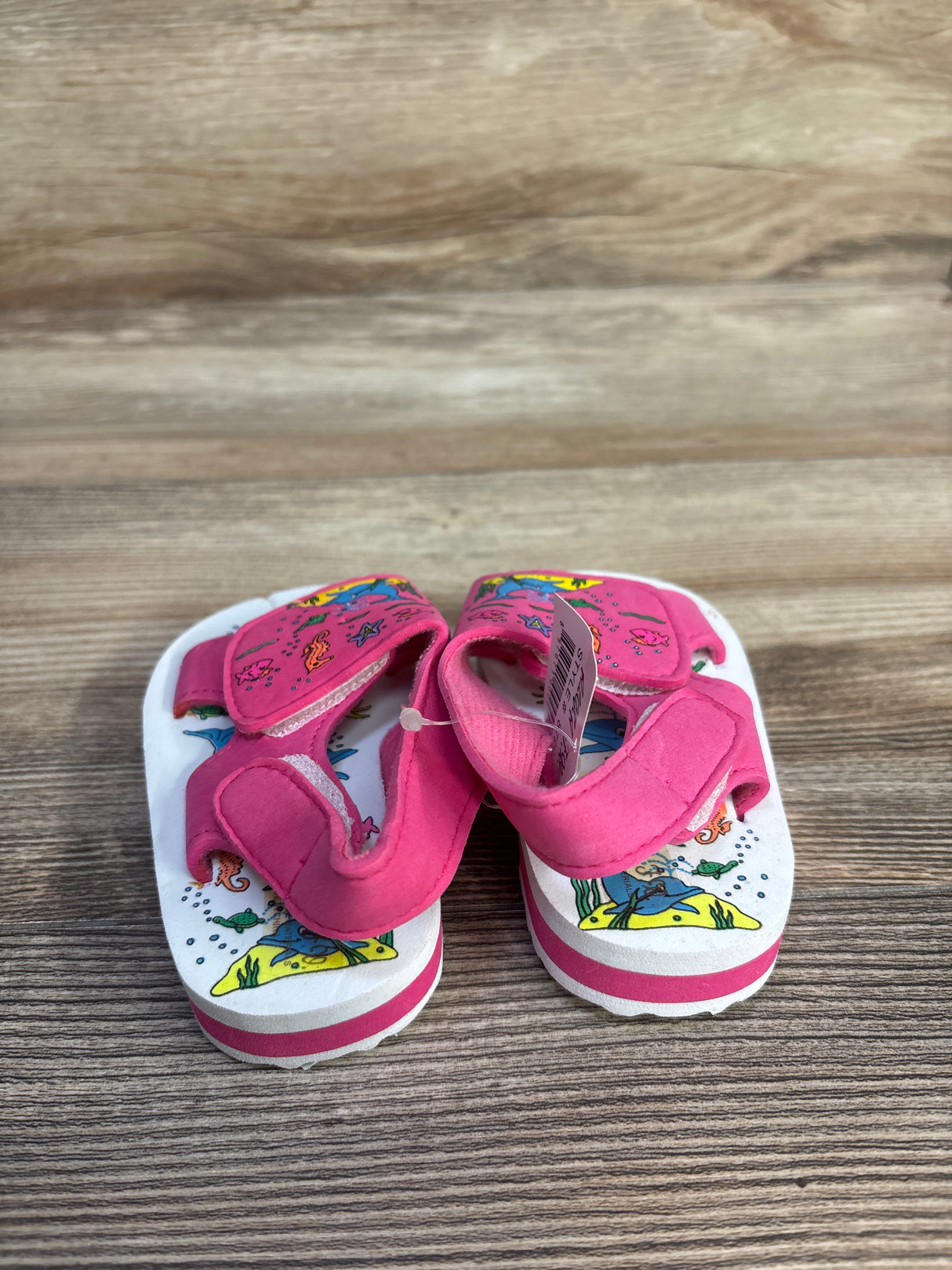 NEW Aloha Fish Print Sandals Pink sz 4c
