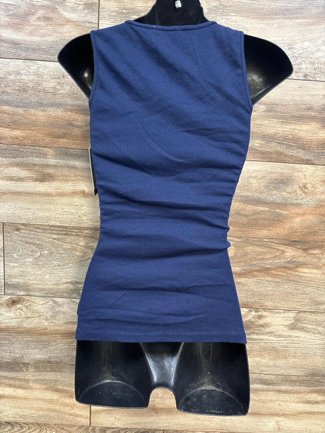 NEW Bun Maternity Ribbed Nursing Tank Top Blue sz Small - Me n Mommy To Be