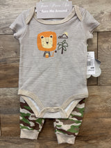NEW Baby Essentials 4pc Camo Layette Gift Set Beige sz 6m