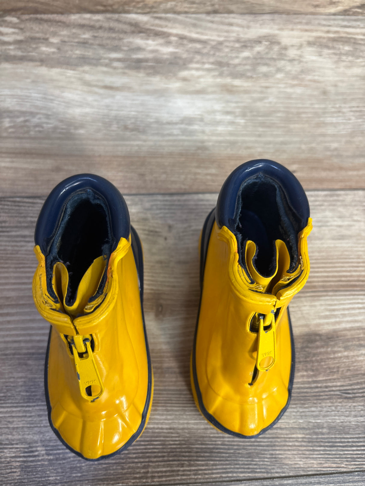 Zip-Up Rain Boots, Yellow sz 5c