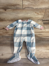 Carter's Plaid Blanket Sleeper Blue sz 9m
