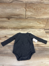 NEW Garanimals Waffle Knit Long Sleeve Bodysuit Grey sz 6-9m