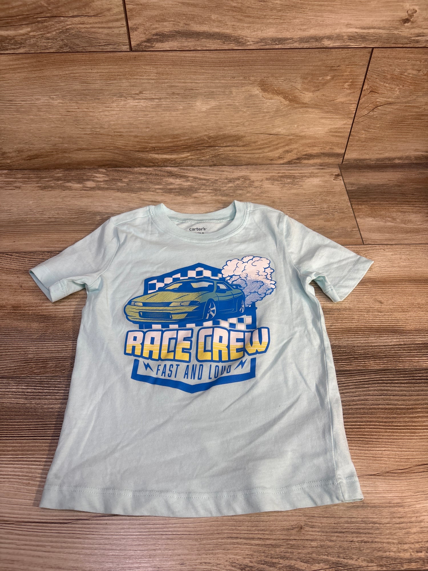 Carter's Race Crew Shirt Blue sz 3T