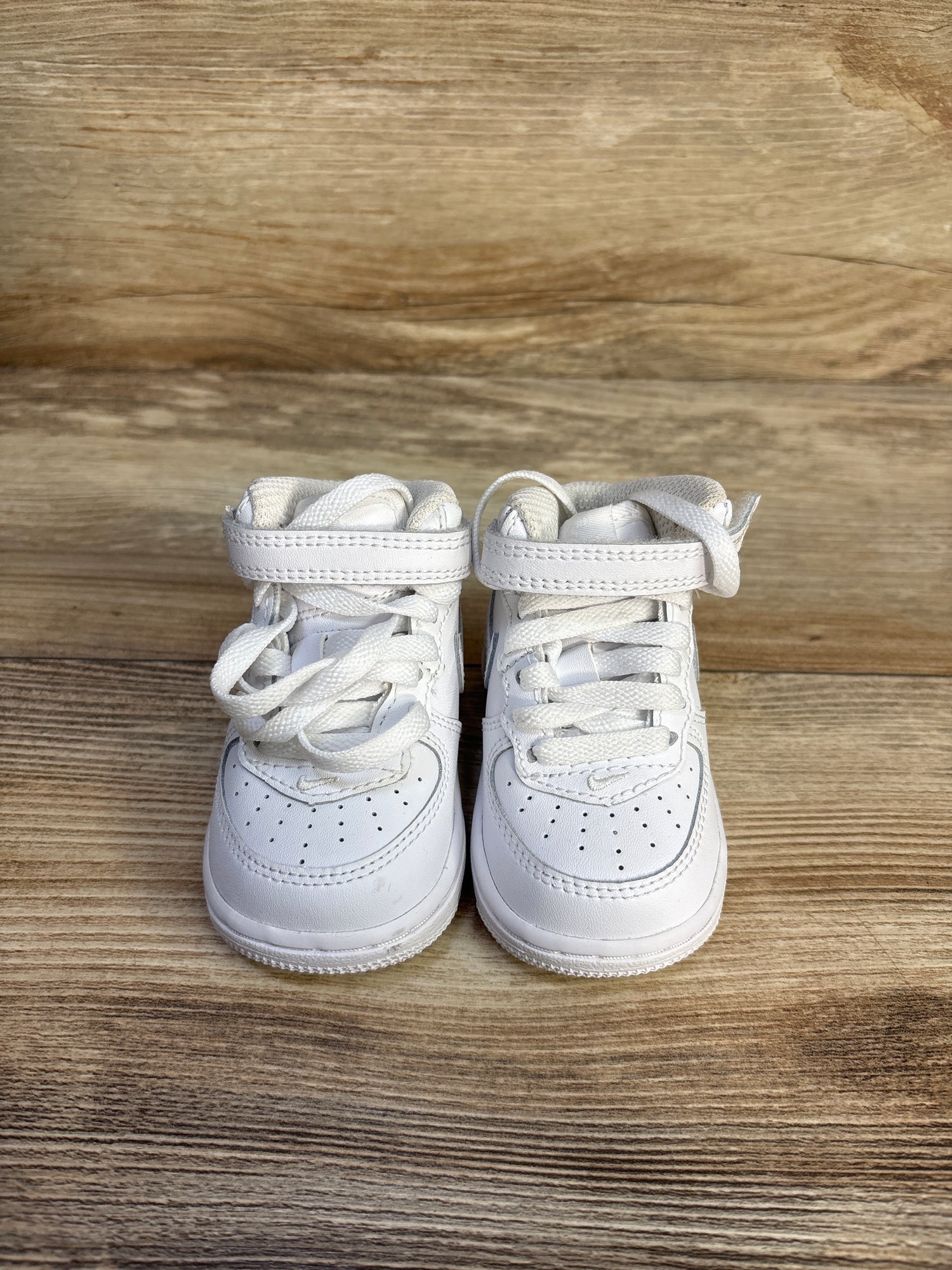 Nike Air Force 1 Mid TD 'Triple White' Sneakers sz 3c