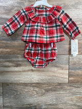 NEW Cat & Jack Plaid Top & Bottoms Red sz Newborn - Me n Mommy To Be