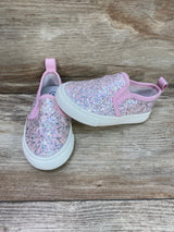 Cat & Jack Toddler Madigan Slip-On Glitter Sneakers Pink Sz 5c