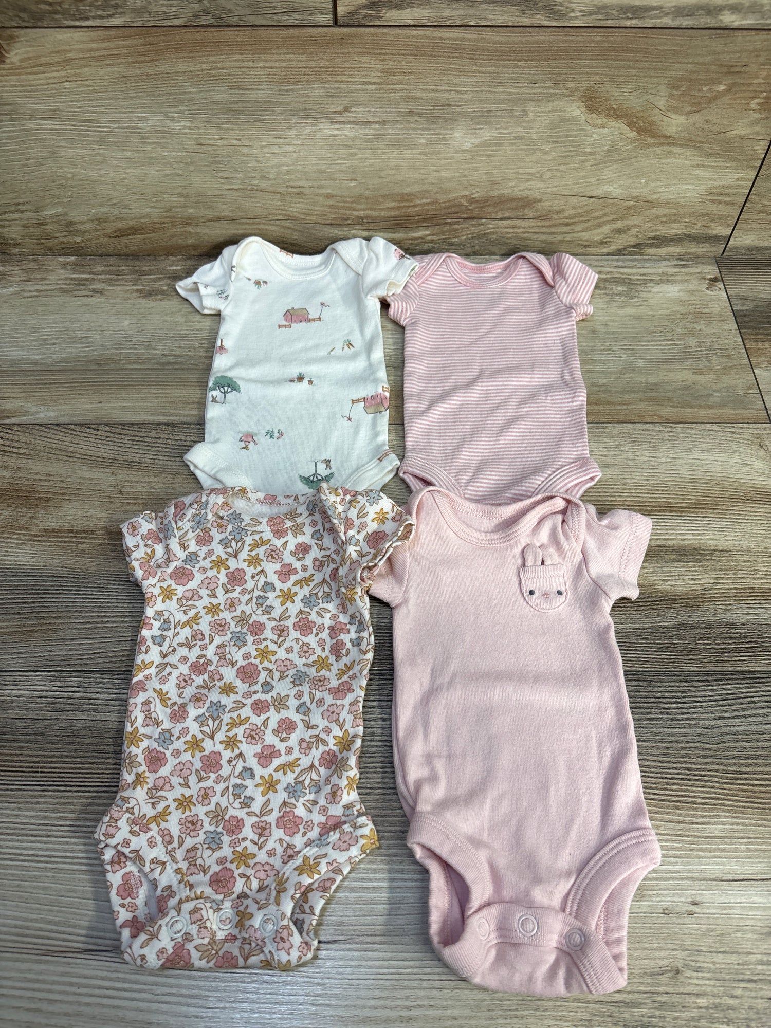 Carter's 4pk Bodysuits Pink sz Preemie