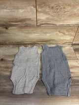 Just One You 2pk Striped Bodysuits Grey sz 6m