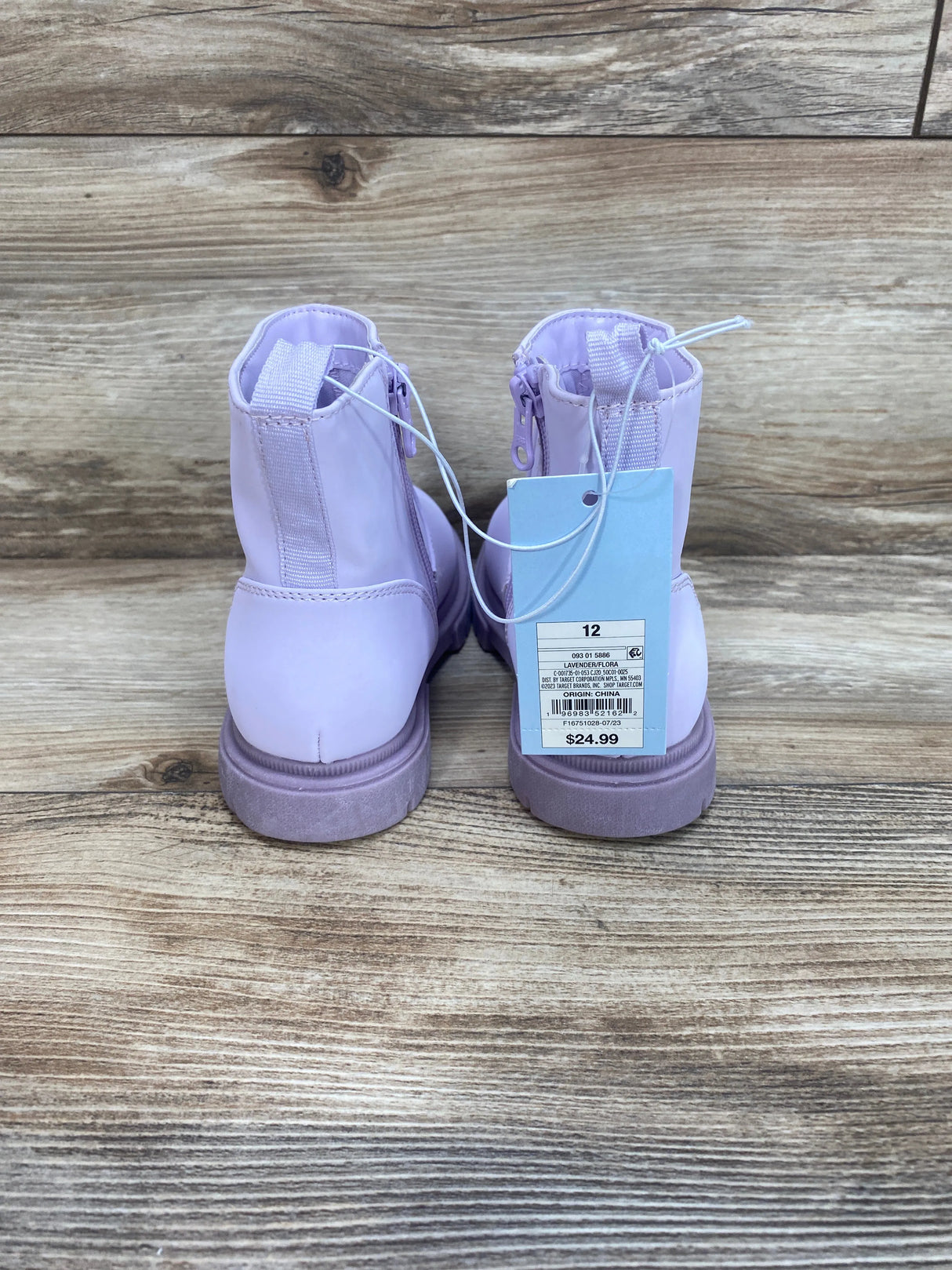 NEW Cat & Jack Flora Zipper Boots Lavender sz 12c