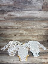 Disney Baby 3pk Simba Striped Bodysuit Set ivory sz 18m