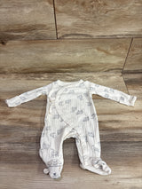 Just One You Ribbed Kimono Sleeper Ivory sz Newborn