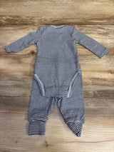 Just One You 2pc Striped Bodysuit & Pants Set Blue sz 3m