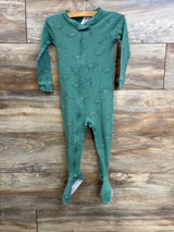 Carter's Waffle Knit Sleeper Green sz 24m