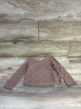 Cat & Jack Ribbed Long Sleeve Leopard Shirt Brown sz 4T
