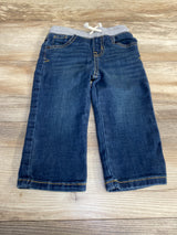 Cat & Jack Straight Drawstring Jeans Blue sz 18m