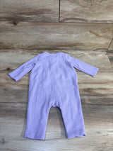 Cat & Jack Waffle Knit Henley Coverall Purple sz 0-3m