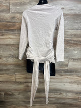 Kindred Bravely Organic Skin to Skin Long Sleeve Wrap Top Beige sz Medium
