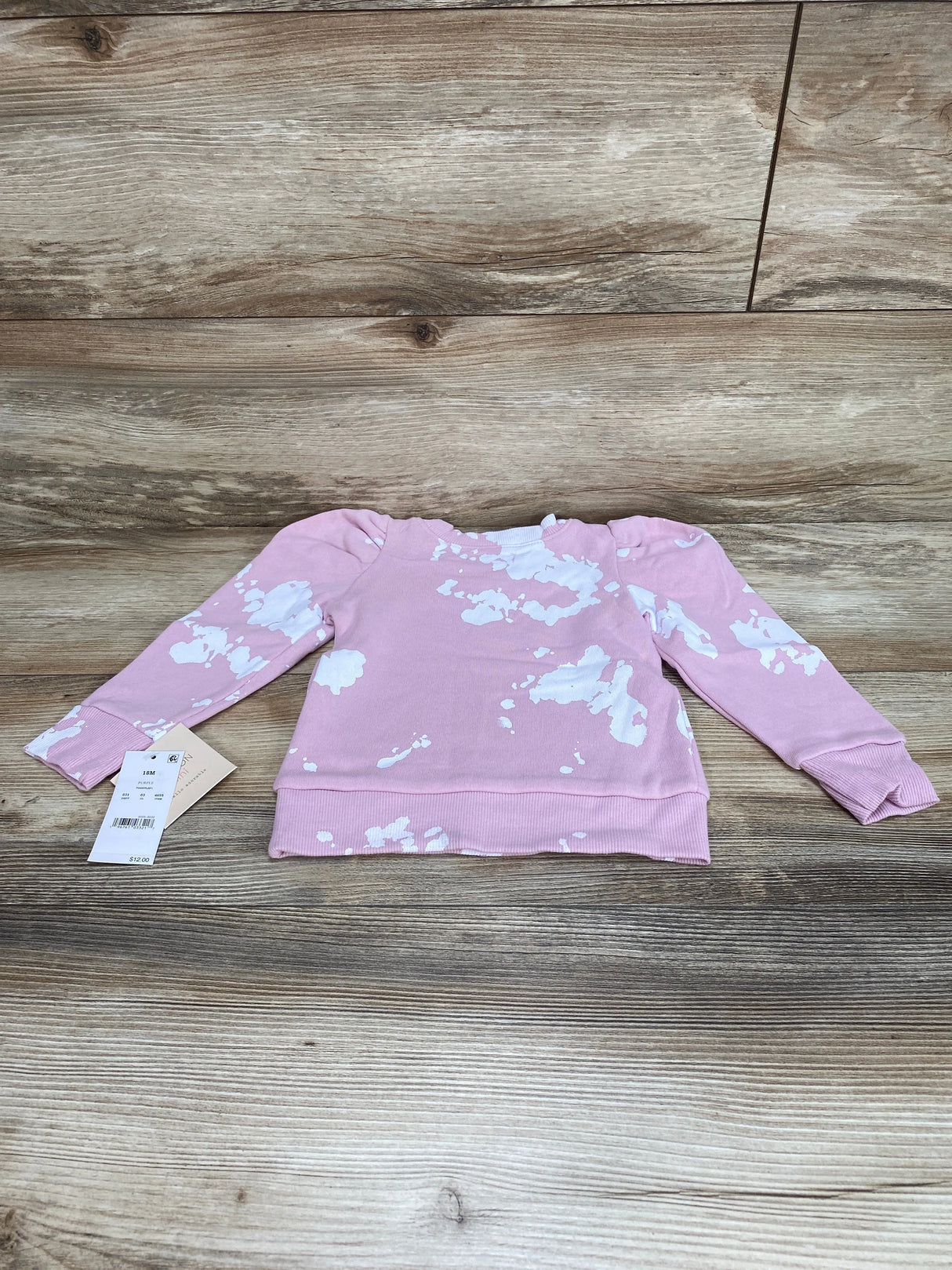 NEW Grayson Mini Puff Sleeve Sweatshirt Pink sz 18m