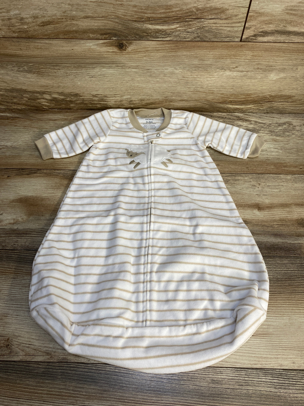 Carter's Sheep Print Sleep Sack White sz 0-3m