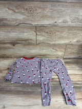 Baby Gap 2pc Santa Pajama Set Lilac sz 3T