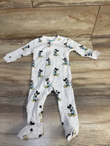 Disney Baby Ribbed Mickey Mouse Ribbed Sleeper Oatmeal sz 3-6m