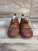 Faux Leather Crib Shoes Brown sz 4c