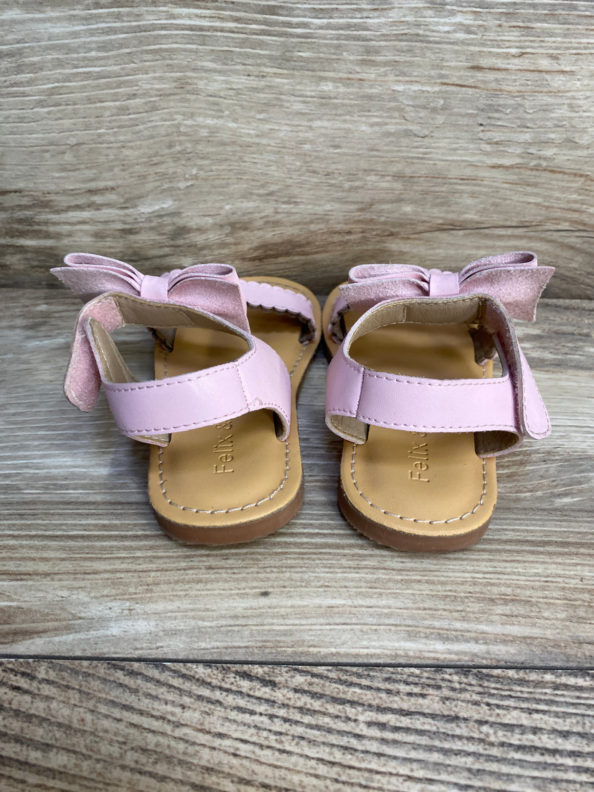 Felix & Flora Open-Toe Pink Bow Sandals sz 6c