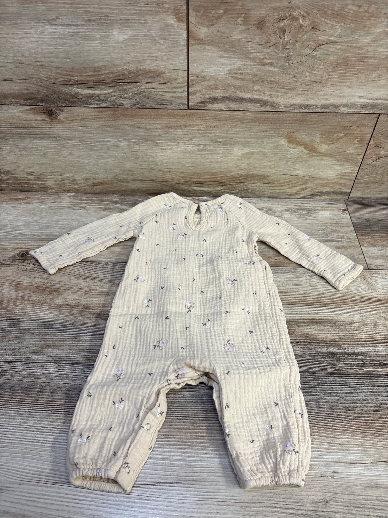 Grayson Collective Muslin Coverall Beige sz 6-9m