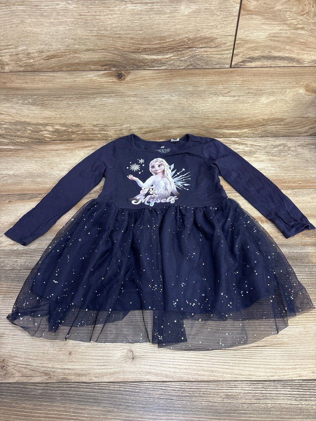H&M Disney Frozen Tulle Dress Navy sz 3-4T - Me n Mommy To Be