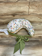 Boppy Anywhere Nursing Pillow Sage and Spice Floral with Stretch Belt Green