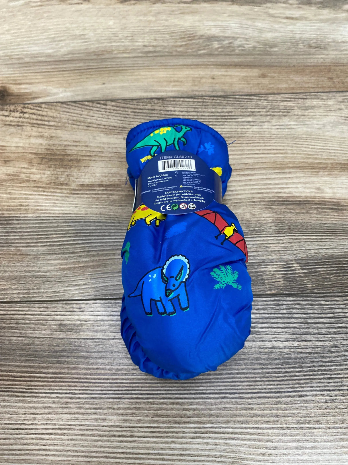 NEW ThermaWear Kid's Ski Blue Dinosaur Mittens