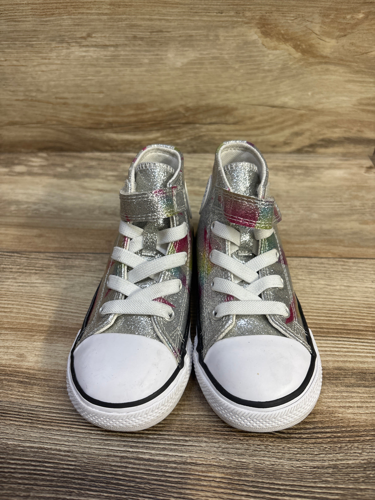 Converse Chuck Taylor All Star Easy-On  Prism High Top Glitter Sneakers Grey sz 9c