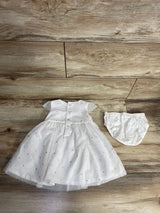 Carter's 2pc Polka Dot Tulle Dress & Bloomers Set White sz 9m