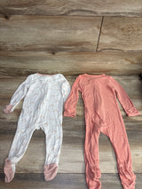 Cloud Island 2pk Soft Modal Sleepers White sz 6-9m