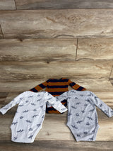 Carter's 3pk Long Sleeve Bodysuits Grey sz 6m