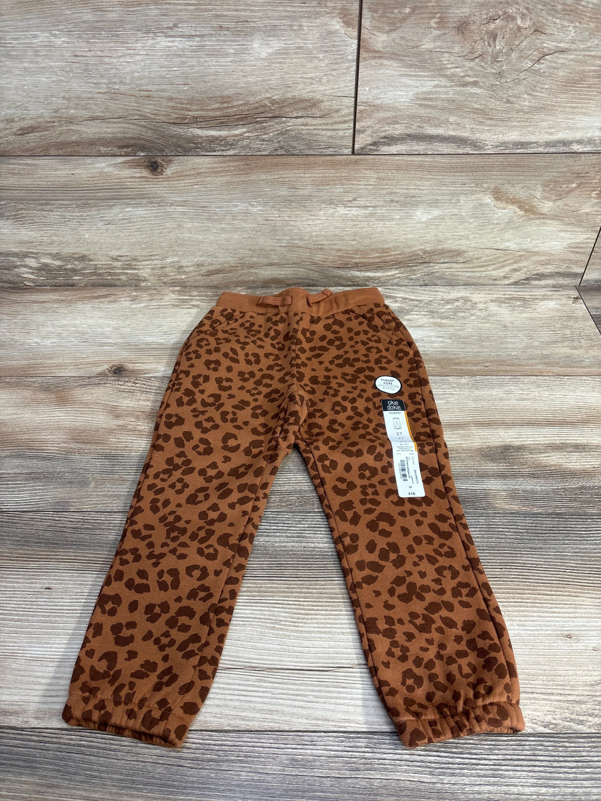 NEW Okie Dokie Leopard Print Jogger Pant sz 3T